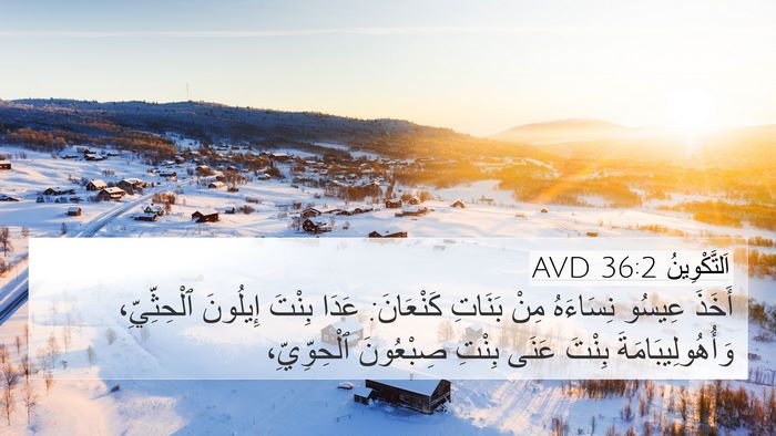 اَلتَّكْوِينُ 36:2 AVD Bible Verse Image
