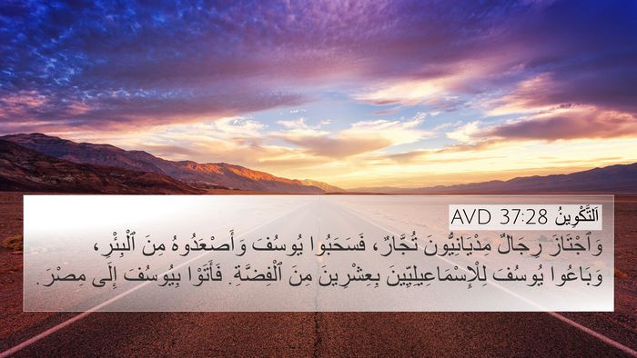 اَلتَّكْوِينُ 37:28 AVD Bible Verse Image