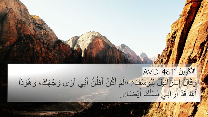 اَلتَّكْوِينُ 48:11 AVD 4K Wallpaper - وَقَالَ إِسْرَائِيلُ - 4K Wallpaper Bible Verse