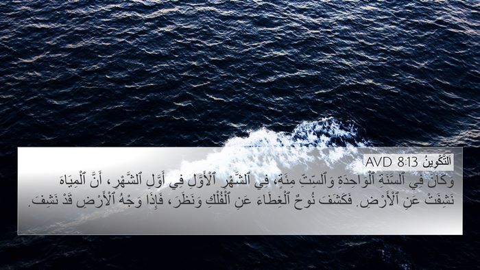 اَلتَّكْوِينُ 8:13 AVD Bible Verse Image