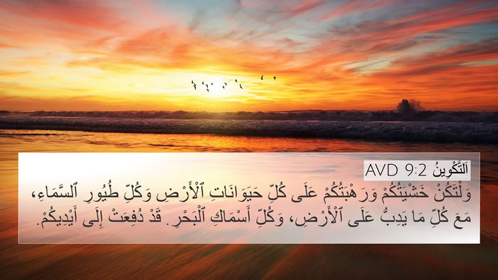 اَلتَّكْوِينُ 9:2 AVD Bible Verse Image