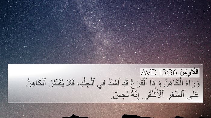 اَللَّاوِيِّينَ 13:36 AVD Bible Verse Image
