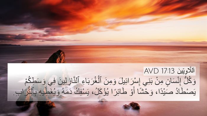 اَللَّاوِيِّينَ 17:13 AVD Bible Verse Image