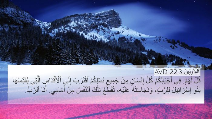 اَللَّاوِيِّينَ 22:3 AVD 4K Wallpaper - قُلْ لَهُمْ: فِي - 4K Wallpaper Bible Verse