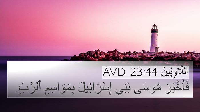 اَللَّاوِيِّينَ 23:44 AVD 4K Wallpaper - فَأَخْبَرَ مُوسَى بَنِي - 4K Wallpaper Bible Verse