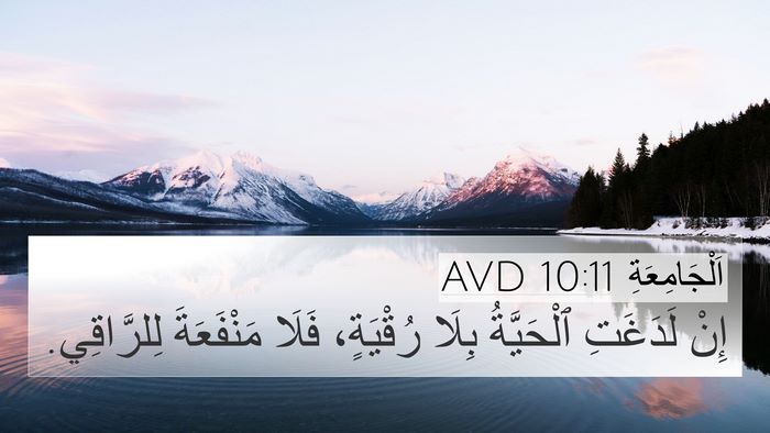 اَلْجَامِعَةِ 10:11 AVD Bible Verse Image