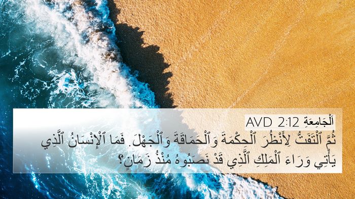 اَلْجَامِعَةِ 2:12 AVD Bible Verse Image