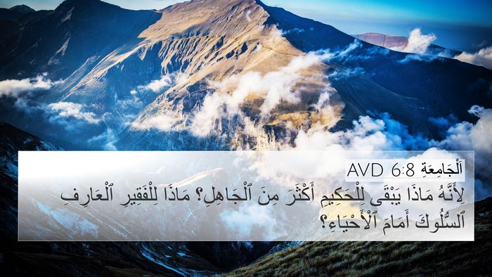اَلْجَامِعَةِ 6:8 AVD Bible Verse Image