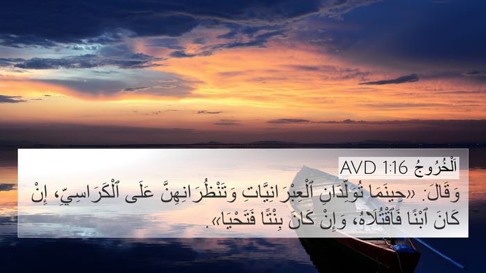 اَلْخُرُوجُ 1:16 AVD Bible Verse Image