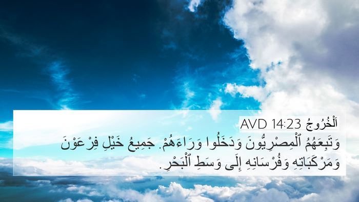 اَلْخُرُوجُ 14:23 AVD Bible Verse Image