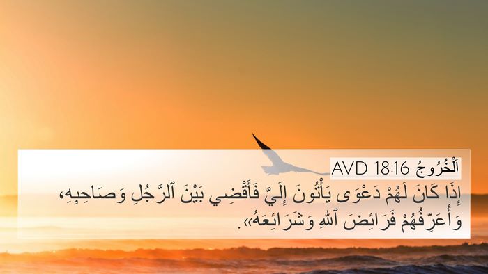 اَلْخُرُوجُ 18:16 AVD Bible Verse Image