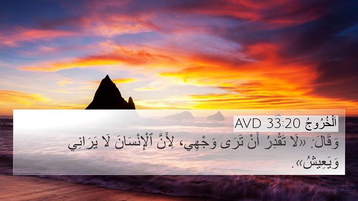 اَلْخُرُوجُ 33:20 AVD Bible Verse Image