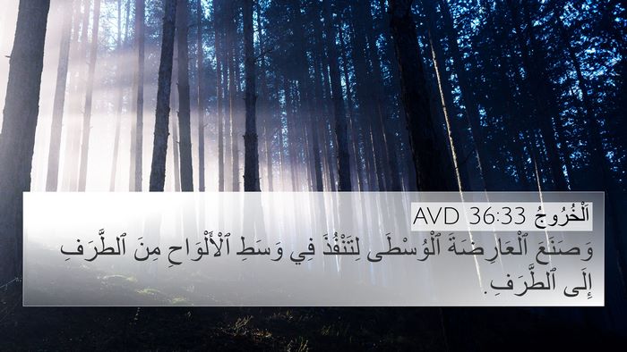 اَلْخُرُوجُ 36:33 AVD 4K Wallpaper - وَصَنَعَ ٱلْعَارِضَةَ - 4K Wallpaper Bible Verse