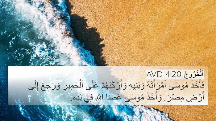 اَلْخُرُوجُ 4:20 AVD Bible Verse Image