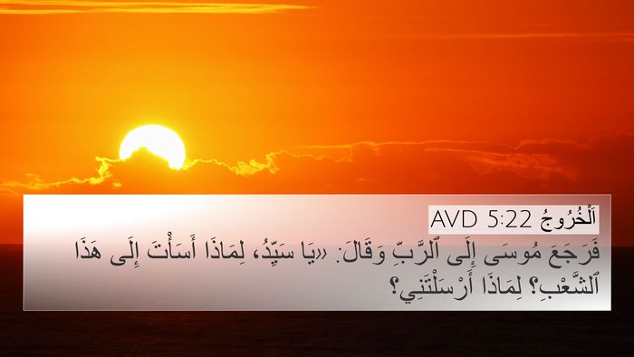 اَلْخُرُوجُ 5:22 AVD Bible Verse Image