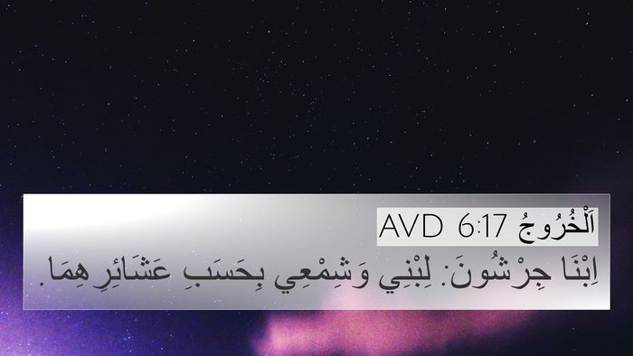 اَلْخُرُوجُ 6:17 AVD Bible Verse Image