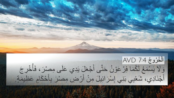 اَلْخُرُوجُ 7:4 AVD Bible Verse Image
