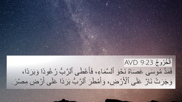 اَلْخُرُوجُ 9:23 AVD Bible Verse Image