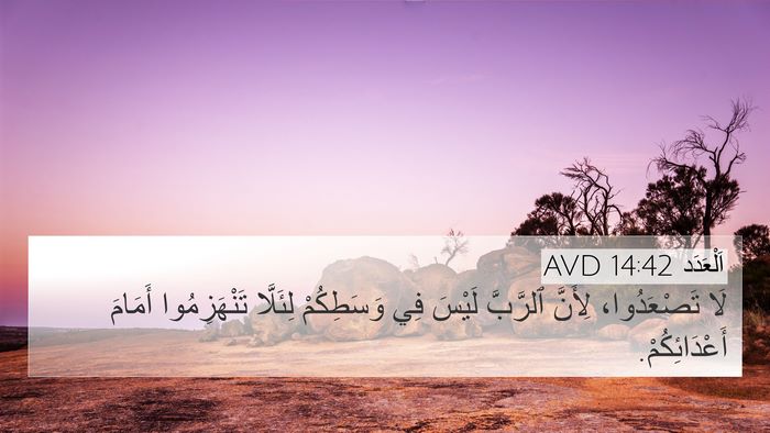 اَلْعَدَد 14:42 AVD Bible Verse Image