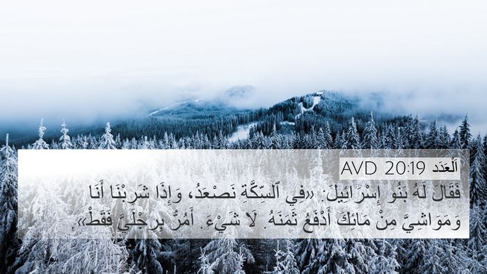 اَلْعَدَد 20:19 AVD Bible Verse Image