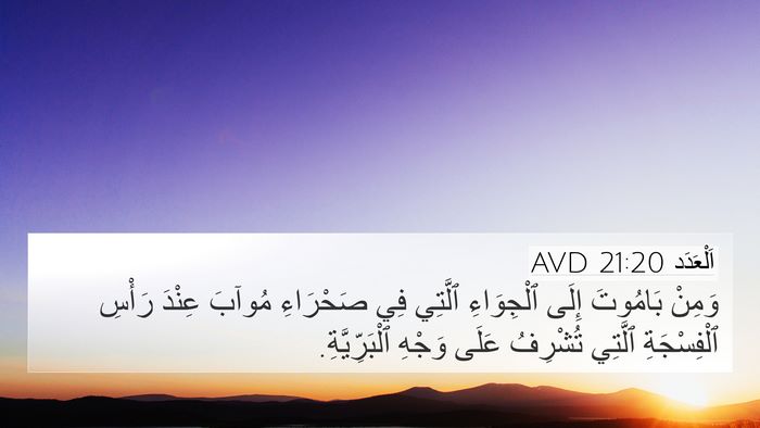 اَلْعَدَد 21:20 AVD Bible Verse Image