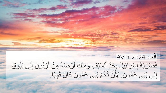 اَلْعَدَد 21:24 AVD Bible Verse Image