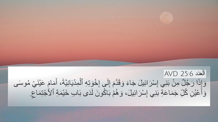 اَلْعَدَد 25:6 AVD Bible Verse Image