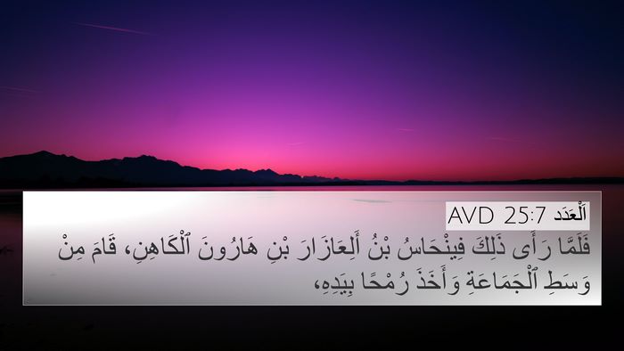 اَلْعَدَد 25:7 AVD Bible Verse Image