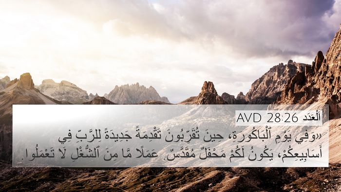 اَلْعَدَد 28:26 AVD Bible Verse Image