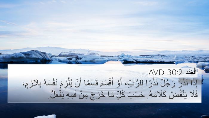 اَلْعَدَد 30:2 AVD Bible Verse Image