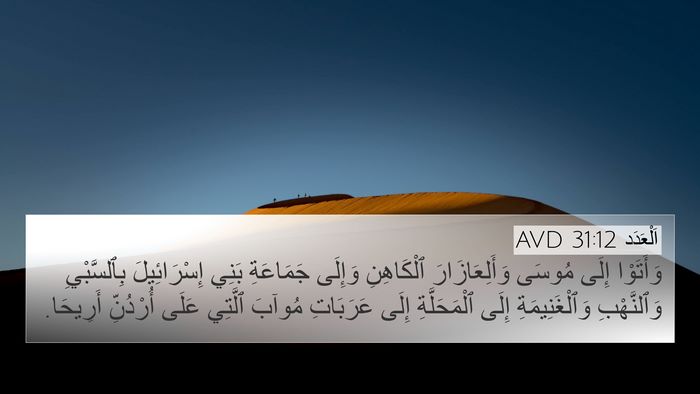 اَلْعَدَد 31:12 AVD Bible Verse Image