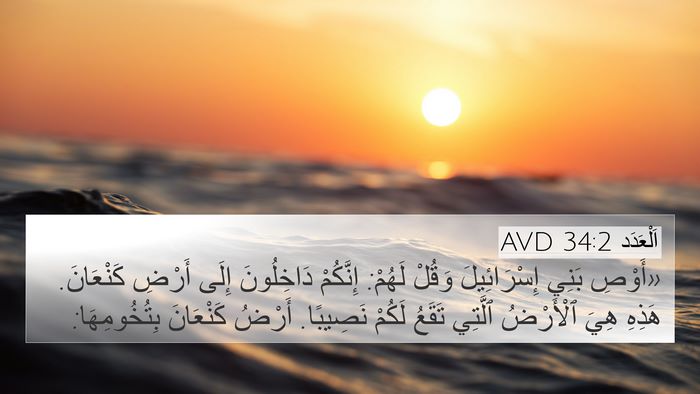 اَلْعَدَد 34:2 AVD Bible Verse Image