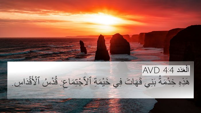 اَلْعَدَد 4:4 AVD Bible Verse Image