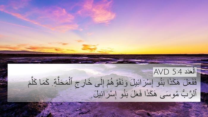 اَلْعَدَد 5:4 AVD 4K Wallpaper - فَفَعَلَ هَكَذَا بَنُو - 4K Wallpaper Bible Verse