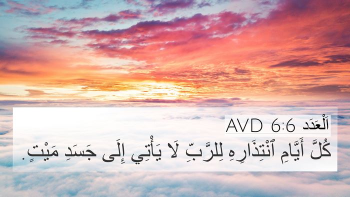 اَلْعَدَد 6:6 AVD Bible Verse Image