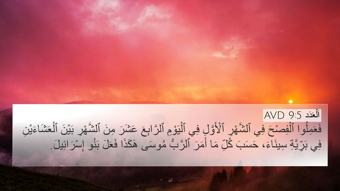 اَلْعَدَد 9:5 AVD Bible Verse Image