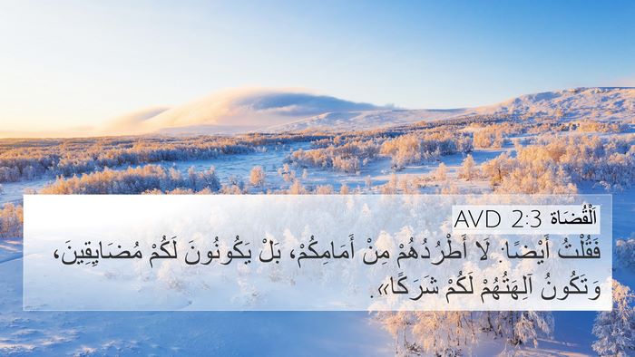 اَلْقُضَاة 2:3 AVD Bible Verse Image