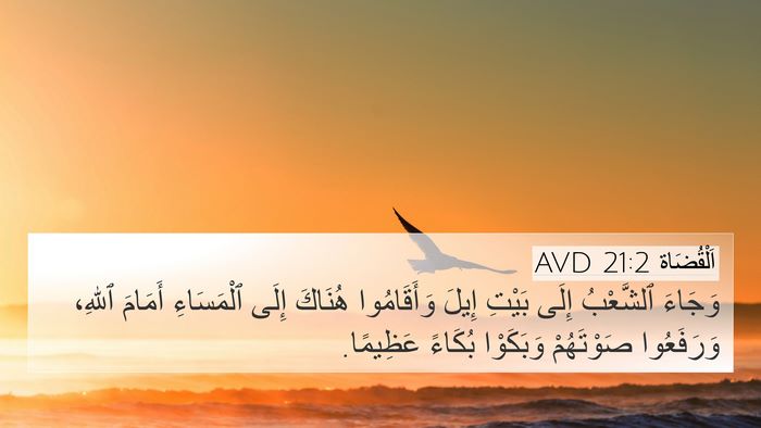 اَلْقُضَاة 21:2 AVD Bible Verse Image