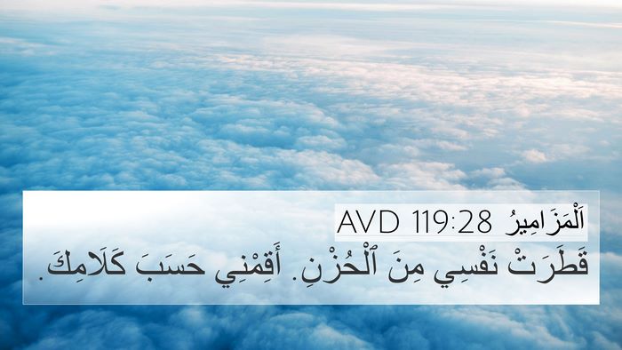 اَلْمَزَامِيرُ 119:28 AVD Bible Verse Image