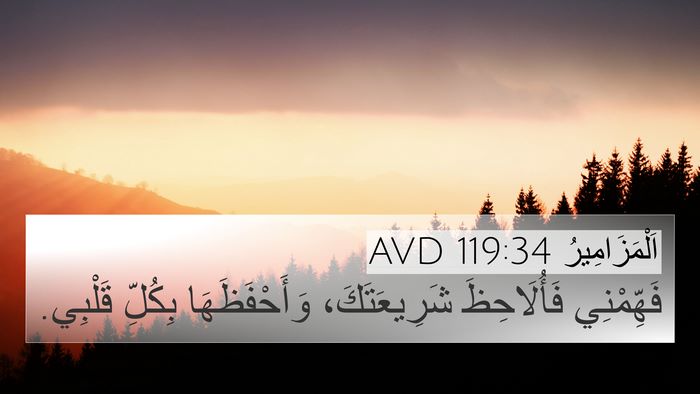 اَلْمَزَامِيرُ 119:34 AVD Bible Verse Image