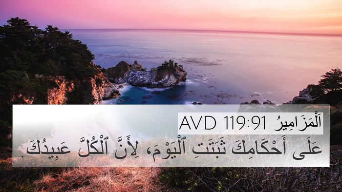 اَلْمَزَامِيرُ 119:91 AVD Bible Verse Image