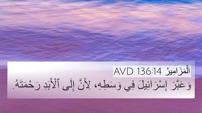 اَلْمَزَامِيرُ 136:14 AVD 4K Wallpaper - وَعَبَّرَ إِسْرَائِيلَ - 4K Wallpaper Bible Verse