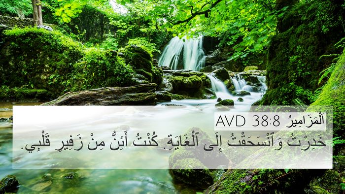 اَلْمَزَامِيرُ 38:8 AVD 4K Wallpaper - خَدِرْتُ وَٱنْسَحَقْتُ - 4K Wallpaper Bible Verse