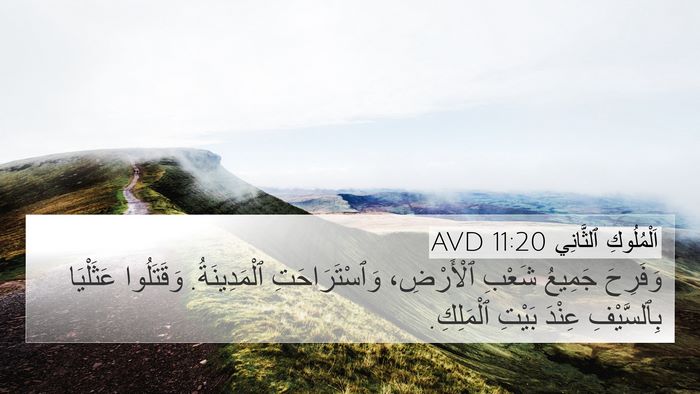 اَلْمُلُوكِ ٱلثَّانِي 11:20 AVD 4K Wallpaper - وَفَرِحَ جَمِيعُ شَعْبِ - 4K Wallpaper Bible Verse