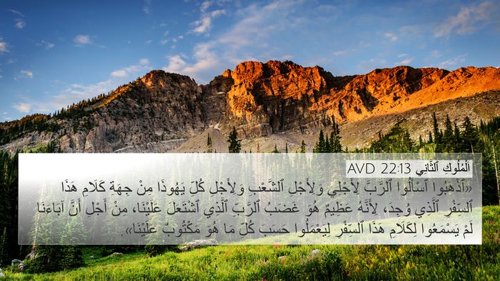 اَلْمُلُوكِ ٱلثَّانِي 22:13 AVD Bible Verse Image