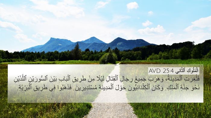 اَلْمُلُوكِ ٱلثَّانِي 25:4 AVD Bible Verse Image