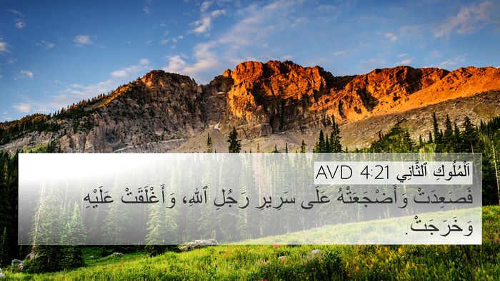 اَلْمُلُوكِ ٱلثَّانِي 4:21 AVD 4K Wallpaper - فَصَعِدَتْ وَأَضْجَعَتْهُ - 4K Wallpaper Bible Verse