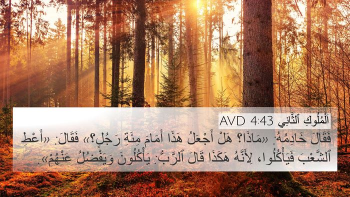 اَلْمُلُوكِ ٱلثَّانِي 4:43 AVD Bible Verse Image