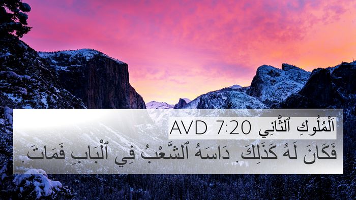 اَلْمُلُوكِ ٱلثَّانِي 7:20 AVD 4K Wallpaper - فَكَانَ لَهُ كَذَلِكَ. - 4K Wallpaper Bible Verse