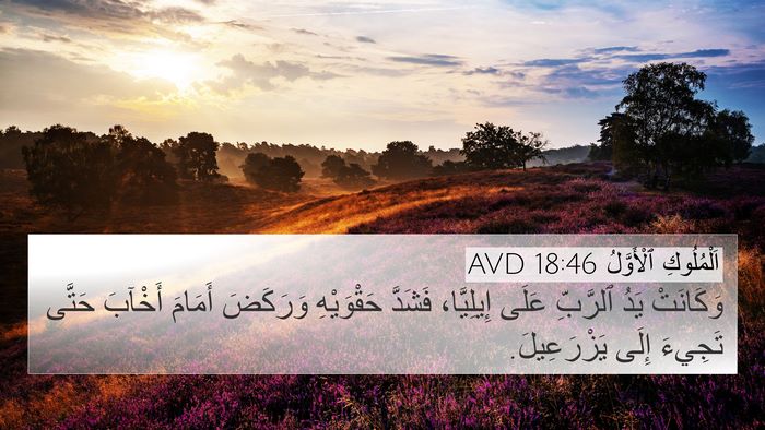 اَلْمُلُوكِ ٱلْأَوَّلُ 18:46 AVD Bible Verse Image